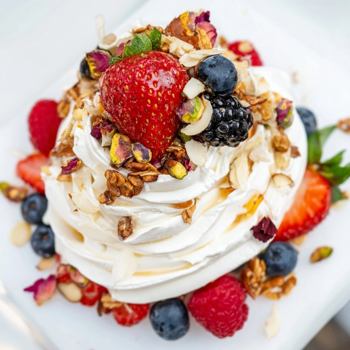 A vibrant Butter Board Dessert Version with berries swirls and toasted bread on the side.