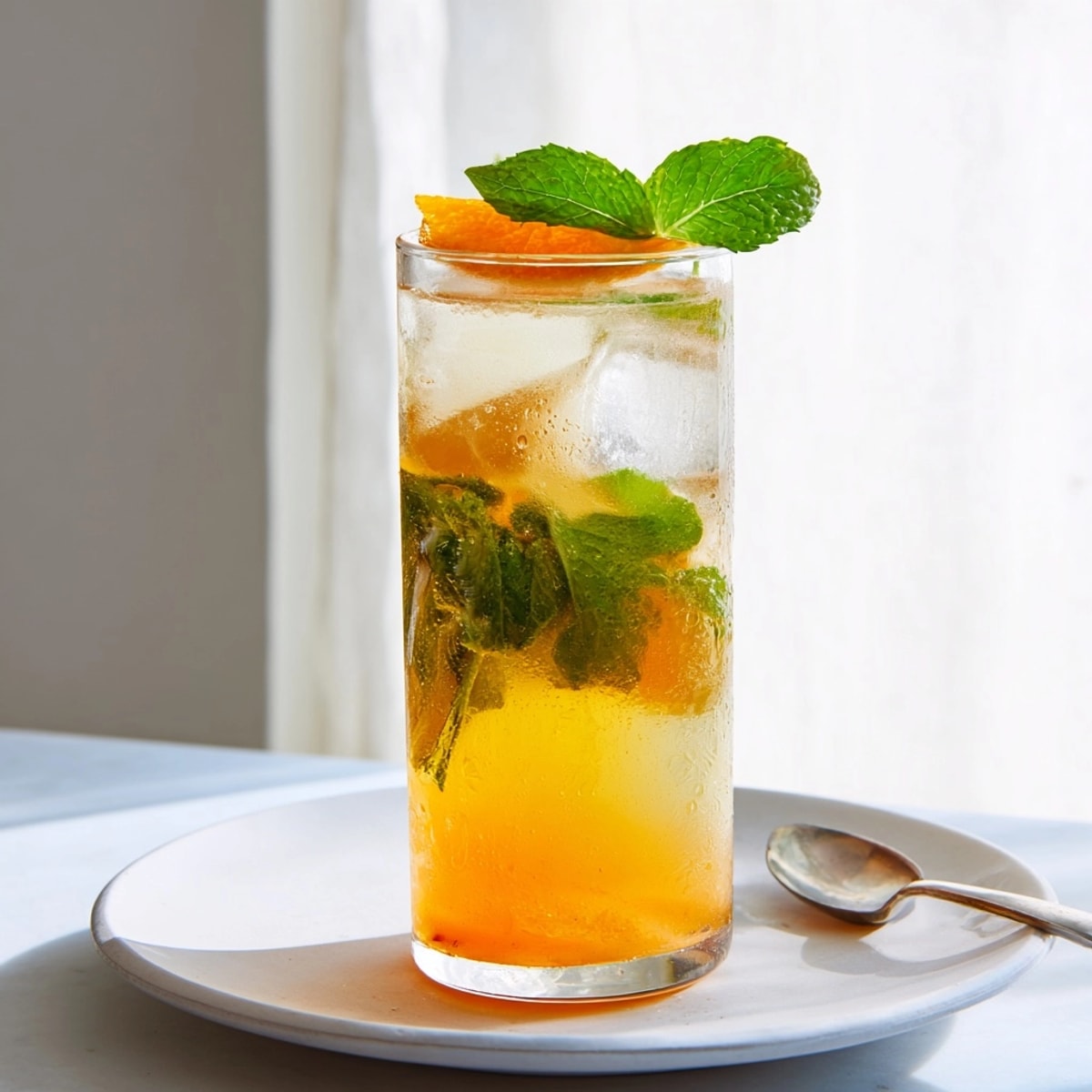 Icy Probiotic Soda Mocktail recipe showcases refreshing layers of citrus, herbs, and gut-friendly fizz.