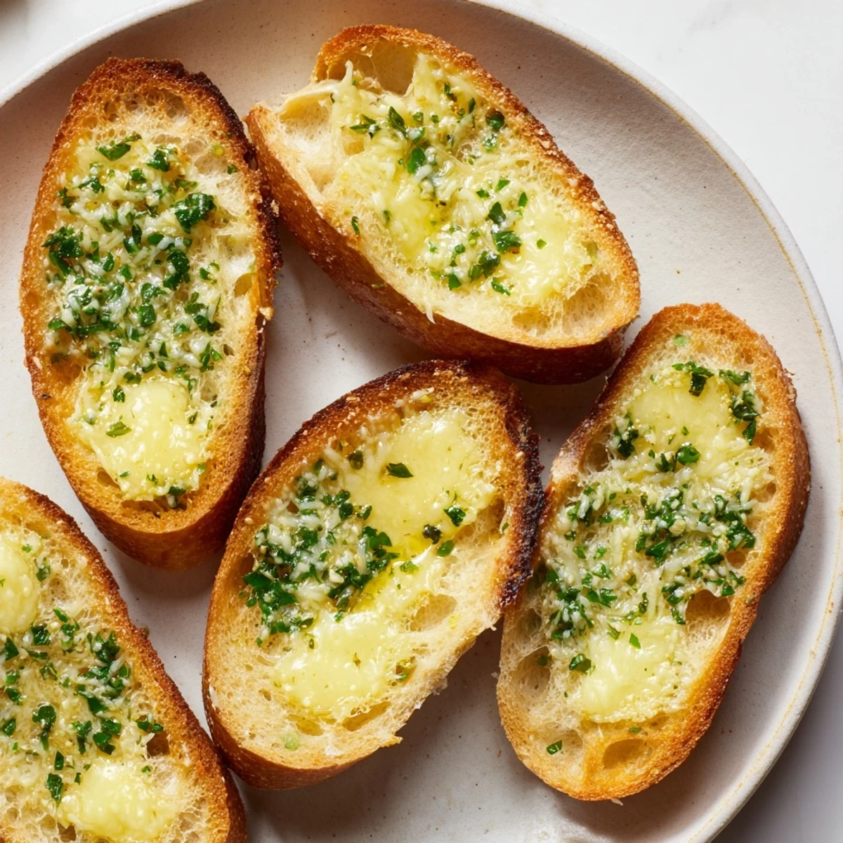 Savory Garlic Bread with Cheese, crispy on top with cheese pulling in every bite, delicious.