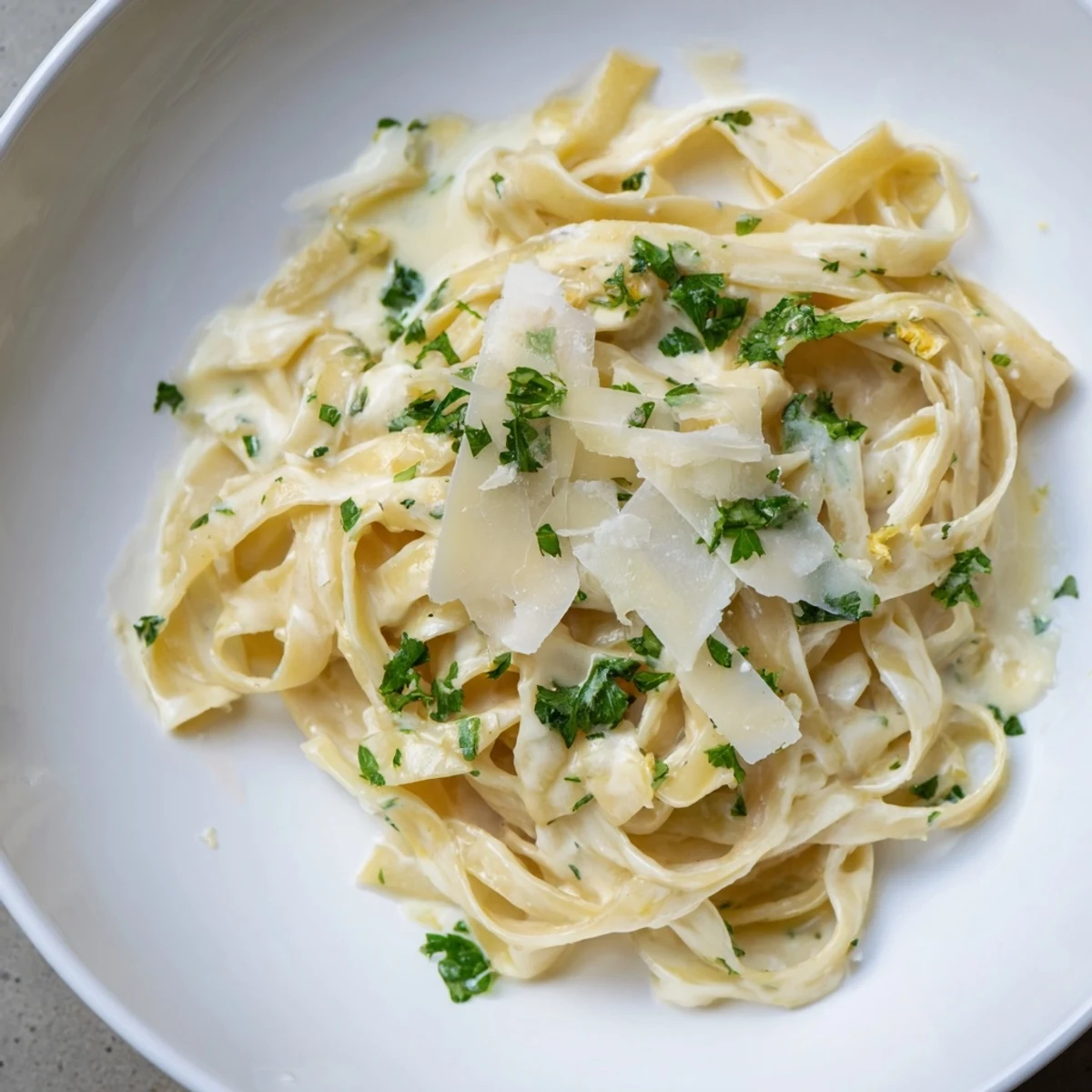 Creamy Fettuccine Alfredo Parsley