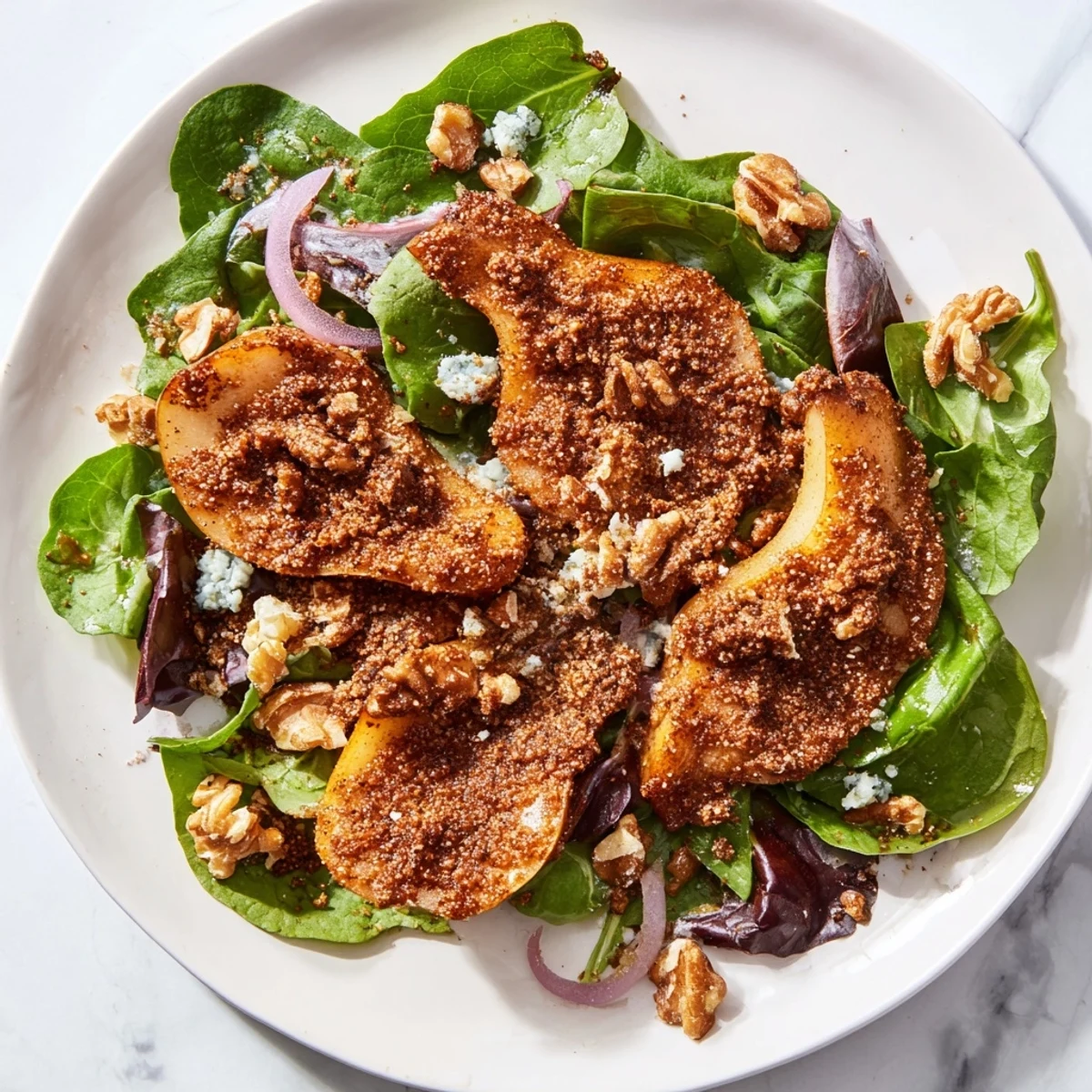Spiced Pear Walnut Salad