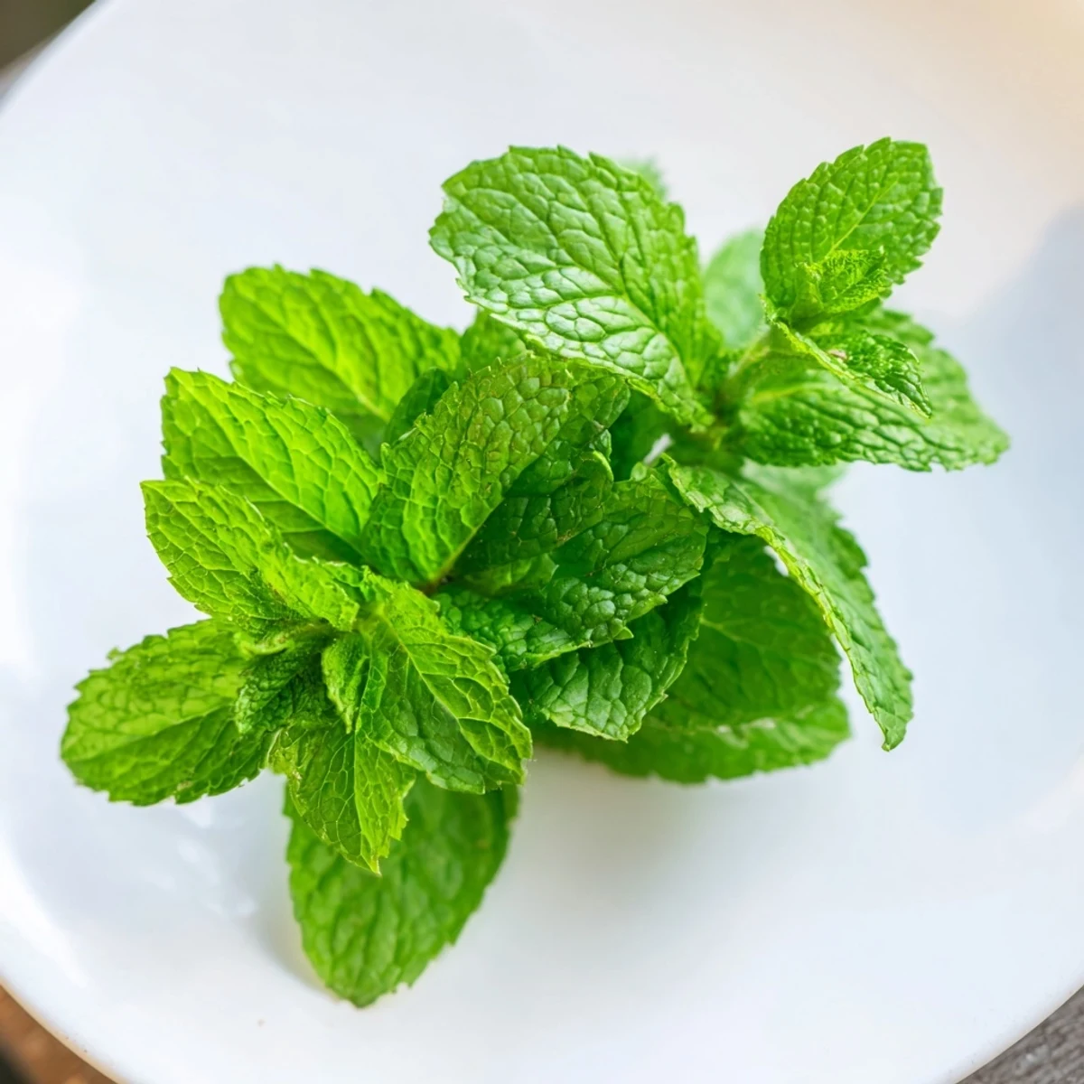 Fresh peppermint leaves, bright green and vibrant, ready for various flavorful uses in cooking.
