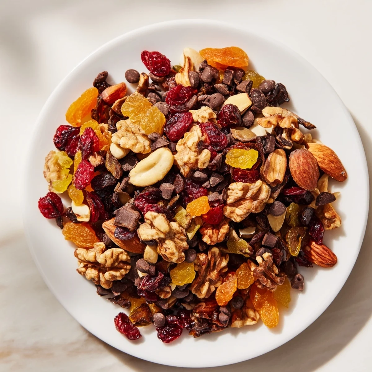 Sweet and savory Cranberry Dried Fruit Trail Mix: a delicious mix perfect for hiking or a quick bite.
