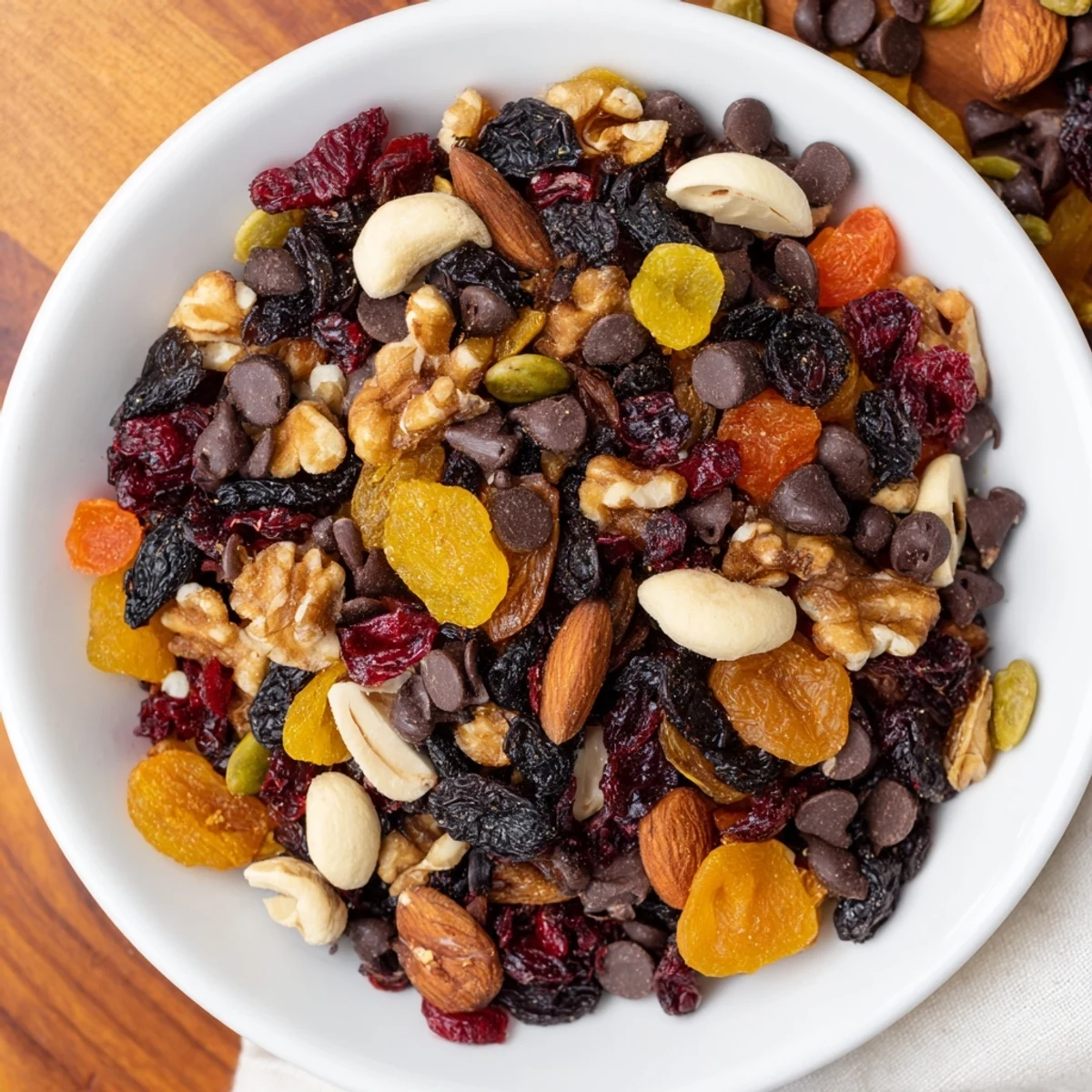 Golden raisins and vibrant cranberries make this Cranberry Dried Fruit Trail Mix an irresistible snack.