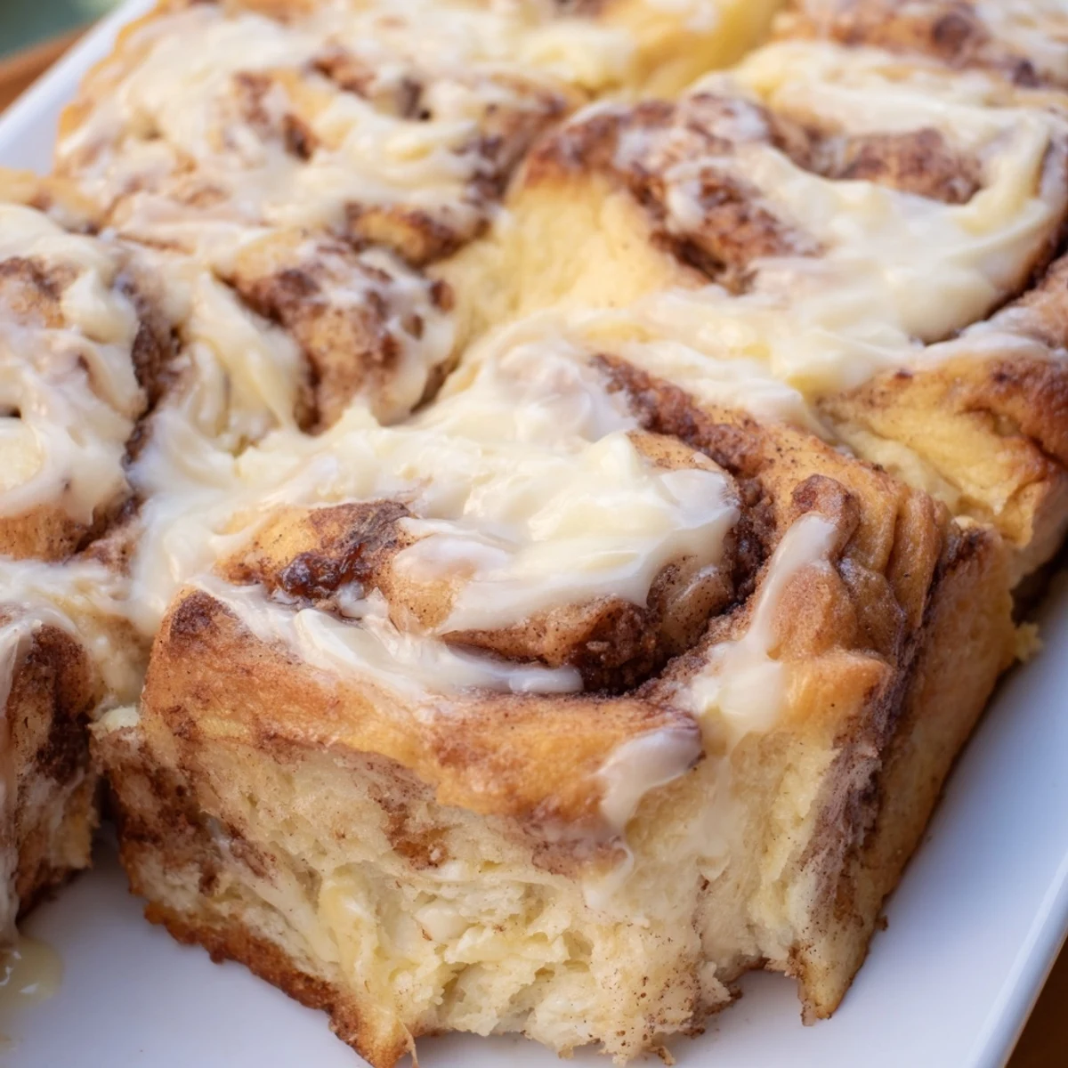 This easy Cinnamon Roll Casserole features tender cinnamon rolls baked into a sweet, creamy custard.