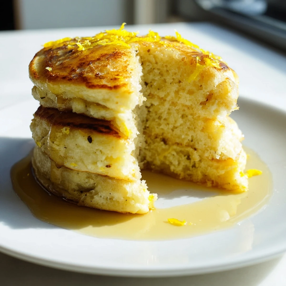 Golden and airy, these Lemon Ricotta Pancakes offer a delightful mix of sweet and zesty flavors.