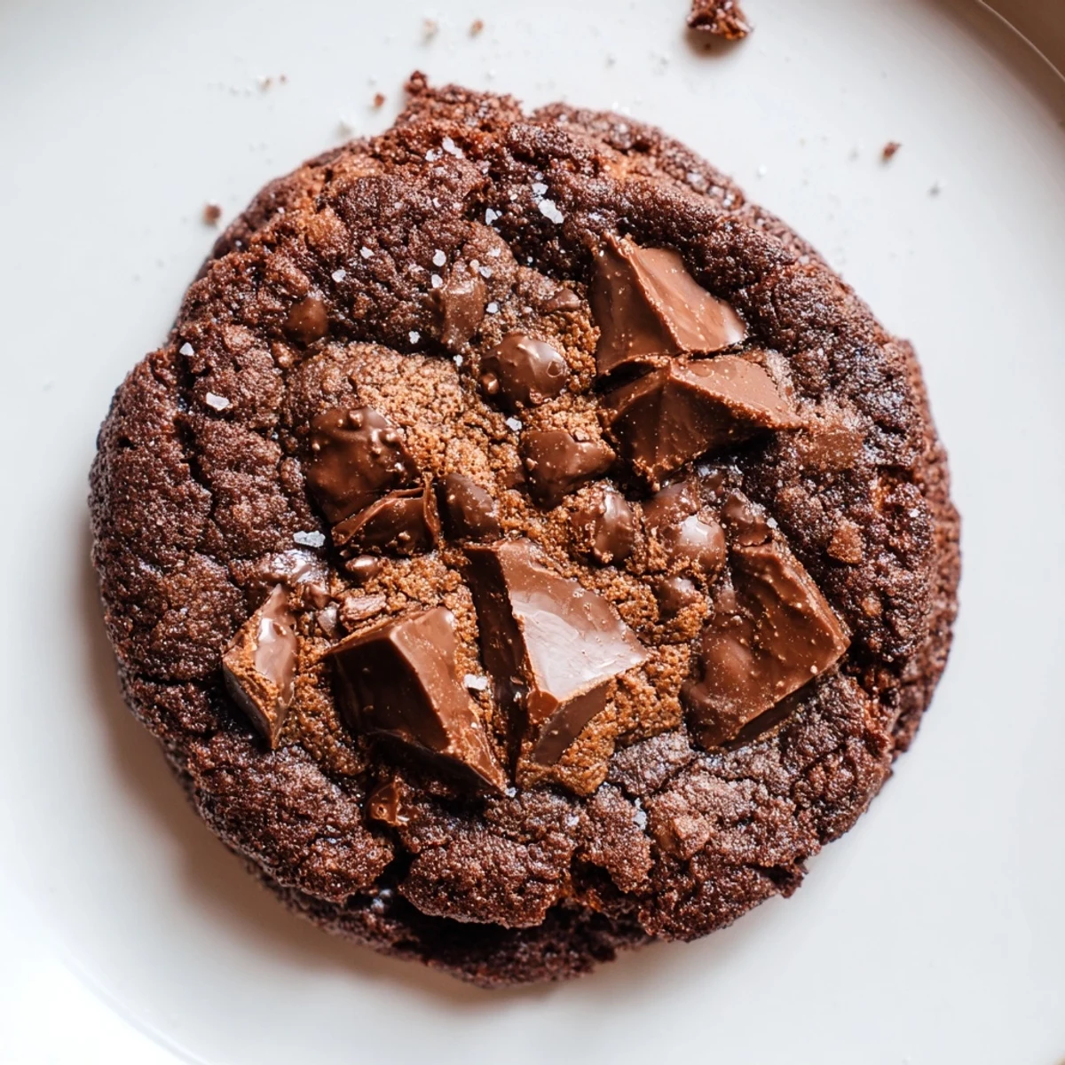 Warm, chewy chocolate bit cookies with perfectly melted chocolate, fresh from the oven, served on a plate.