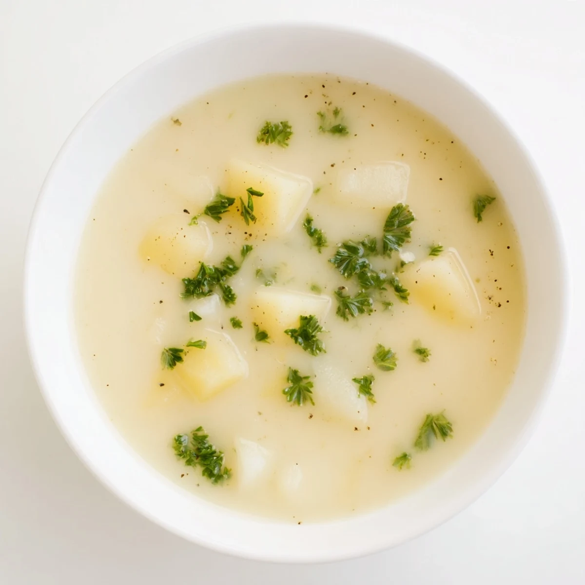 Comforting creamy potato soup