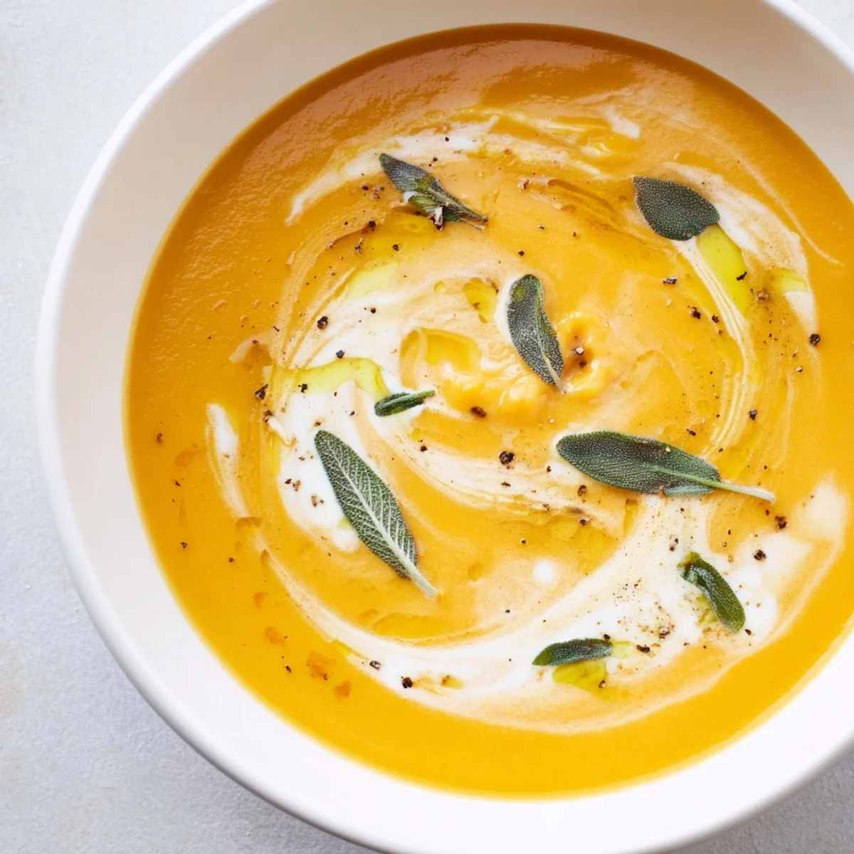 Velvety roasted squash soup
