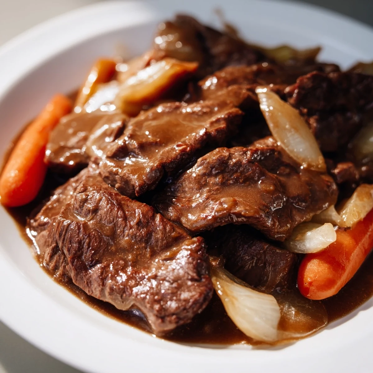 This Braised Steak features succulent beef, perfectly seared before simmering in a flavorful sauce for hours.