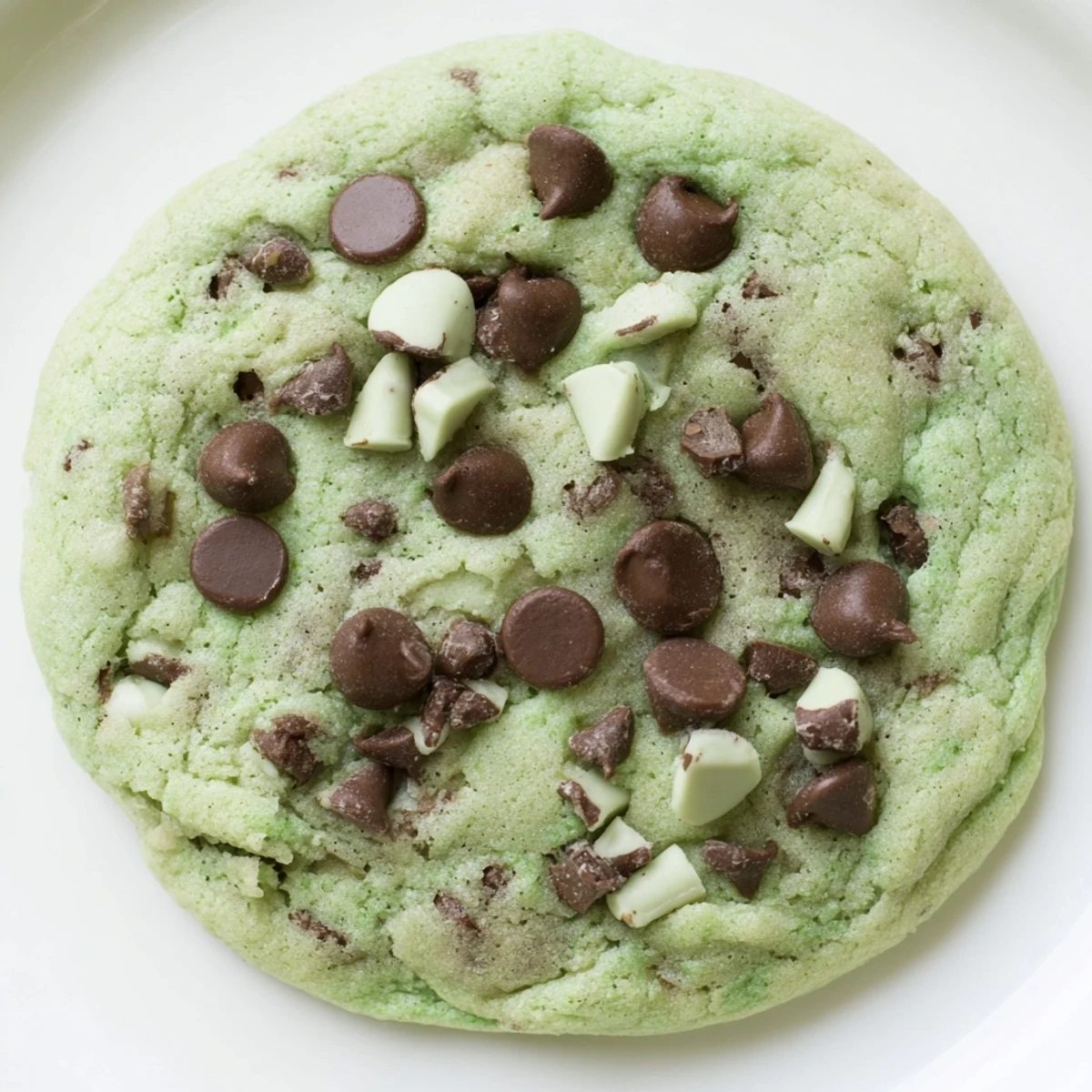 Emerald Isle Mint Chocolate Chip Cookies stacked on a cooling rack, ready to serve with coffee.