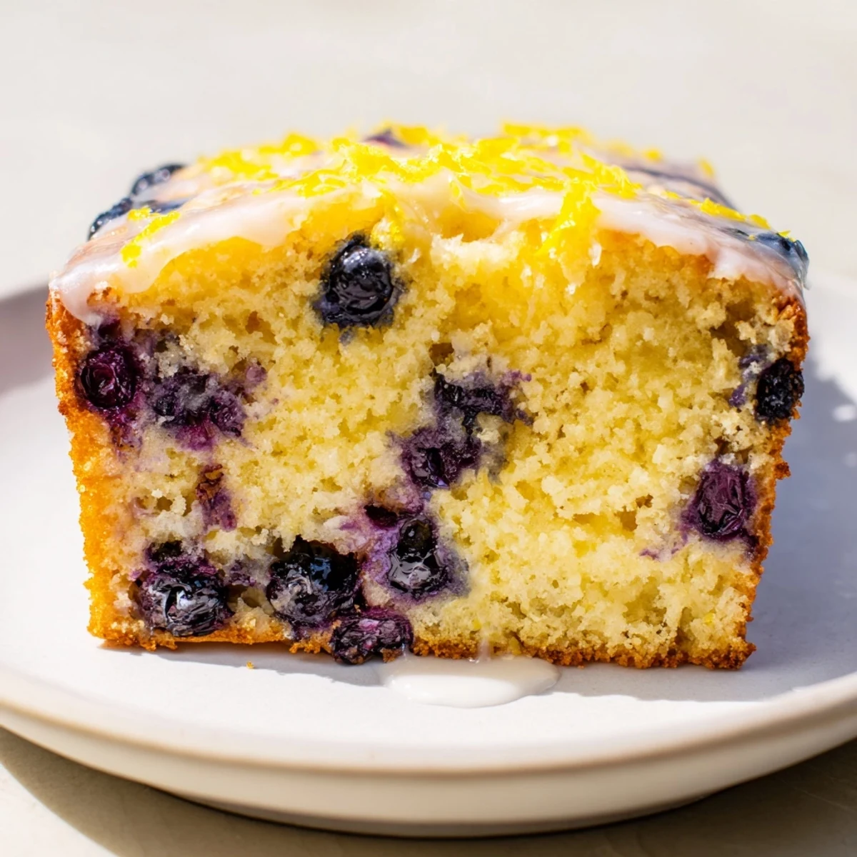 This easy homemade Lemon Blueberry Yogurt Loaf Cake features a tangy Greek yogurt batter, fresh blueberries, and a bright lemon zest aroma.