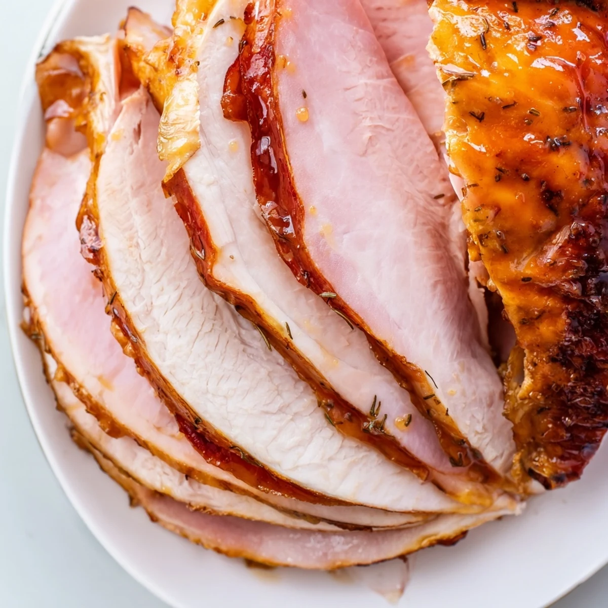 Festive Easter Turkey Ham Roast presented on a rustic table with a glass of Pinot Noir, perfect for a holiday family dinner.