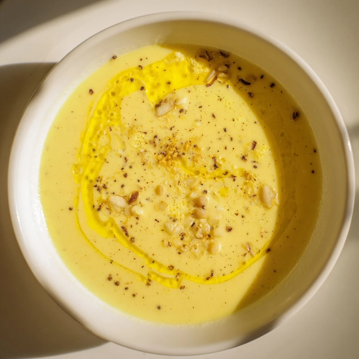 Bright and tangy Lemon Dijon Dressing drizzled over a fresh mixed greens salad with cherry tomatoes and cucumber slices.