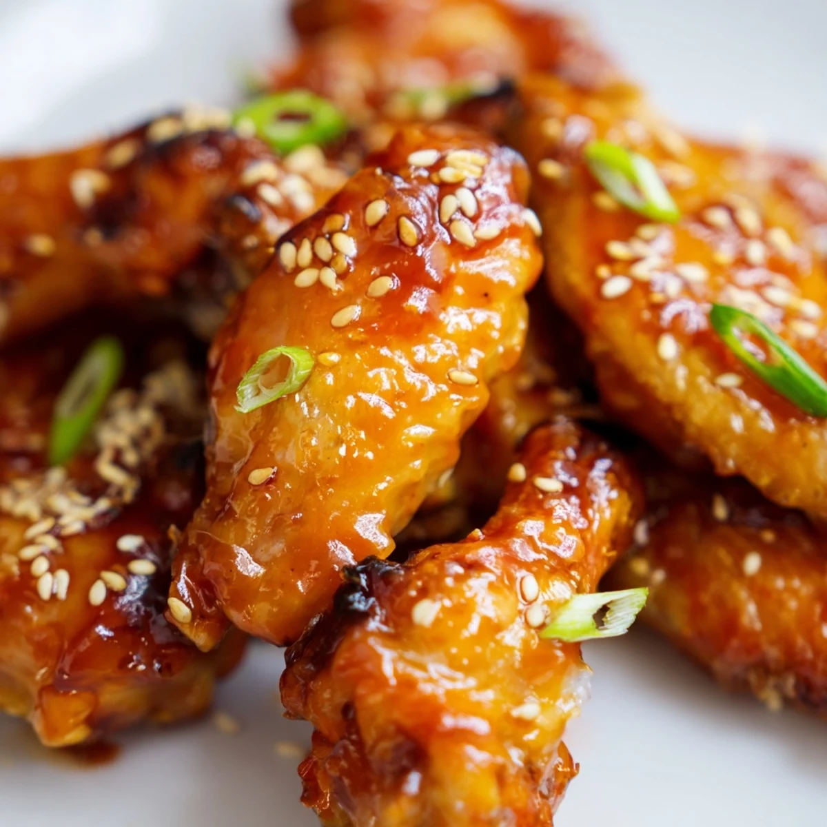 Sticky Orange Chicken Wings arranged on a wire rack with golden crispy skin, ready to be tossed in a tangy sweet orange sauce.