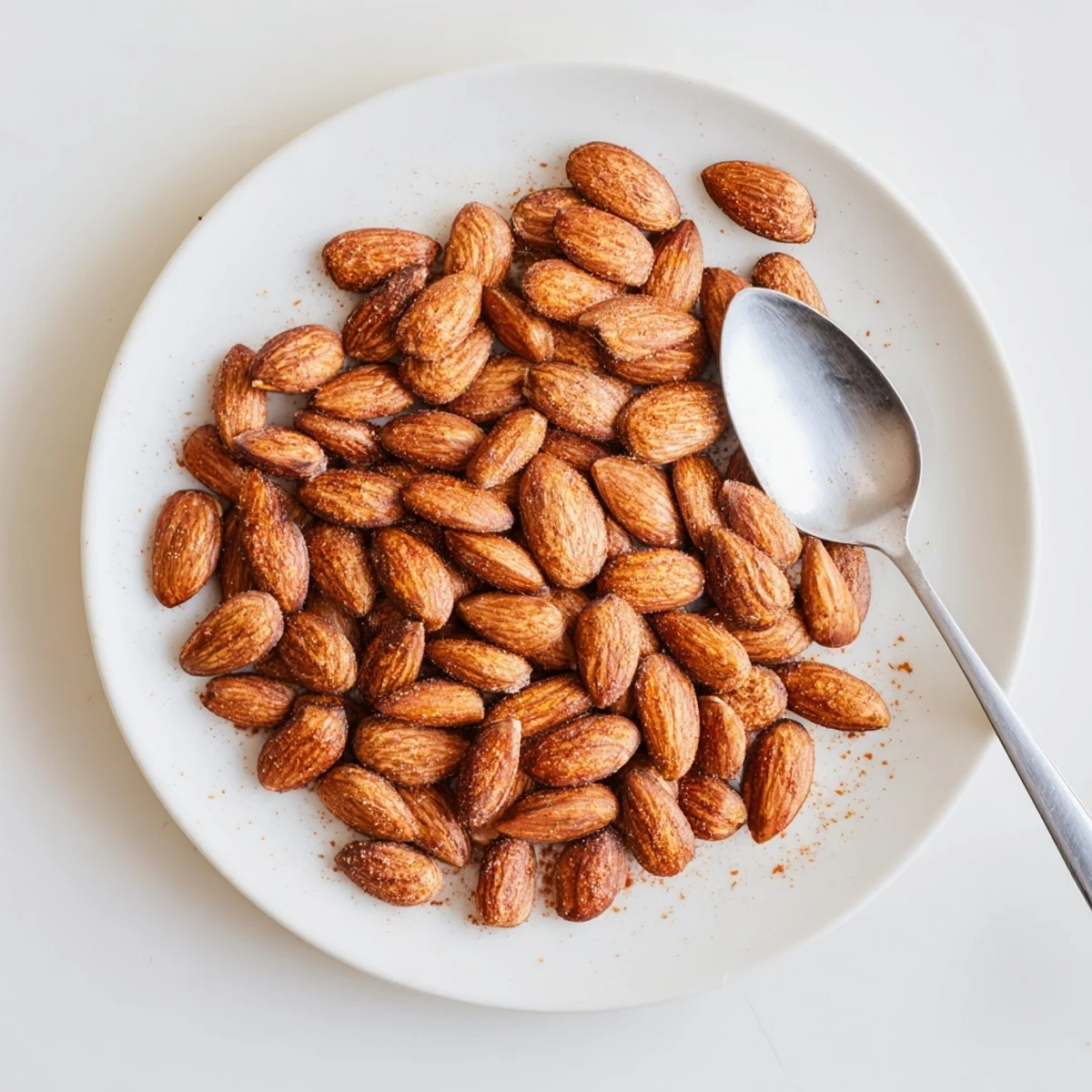 Golden roasted almonds piled in a rustic bowl, warm and aromatic