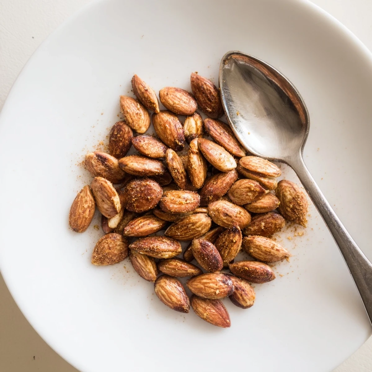 Smoky paprika-dusted roasted almonds served as a savory party snack