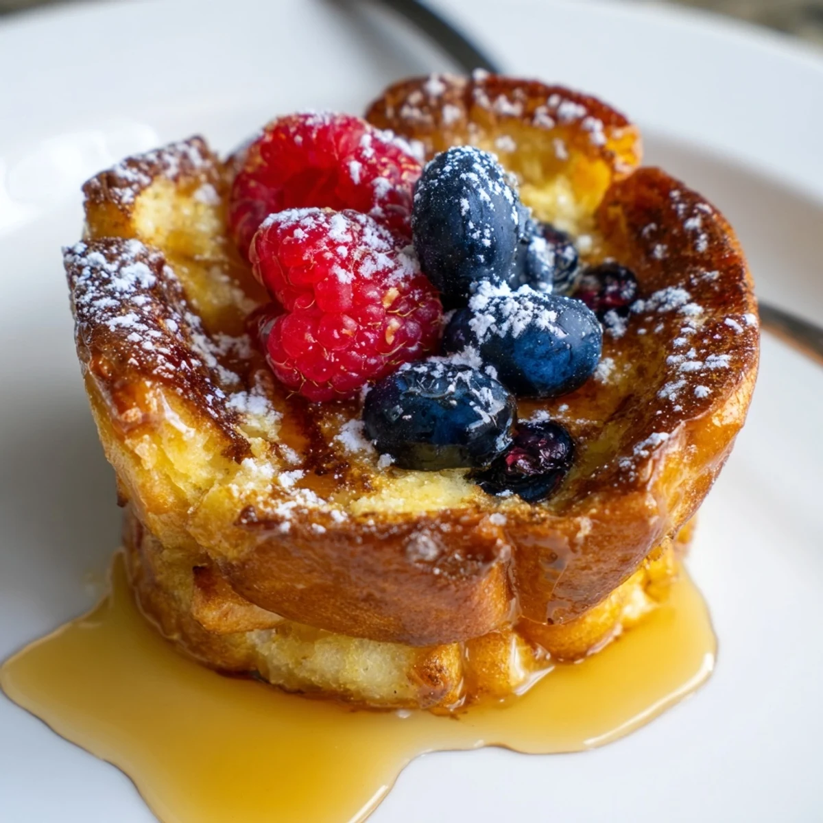 Crisp muffin-tin tops give way to custardy centers in Baked French Toast Cups.
