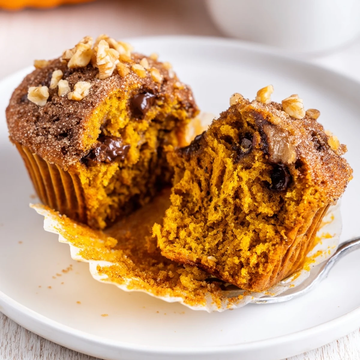 Cozy Pumpkin Banana Muffins Recipe paired with a steaming mug of coffee