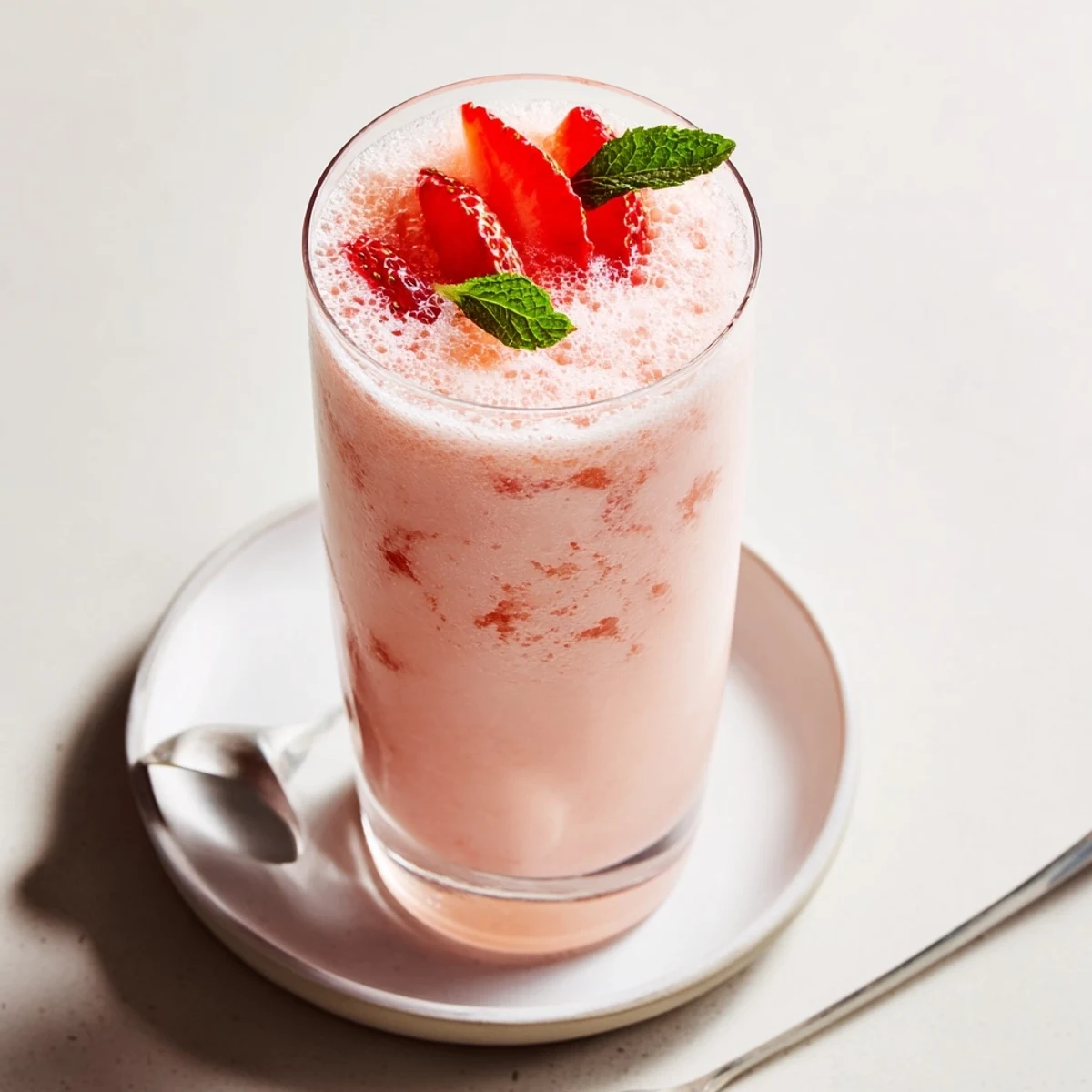 Creamy Strawberry Coconut Cooler Recipe blended smooth, zesty lime and tropical coconut aroma