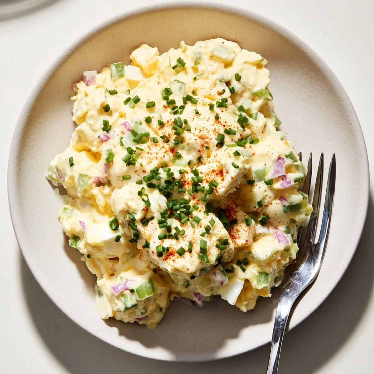 Picnic-ready Classic Egg Salad Recipe stuffed into lettuce cups, lemony finish