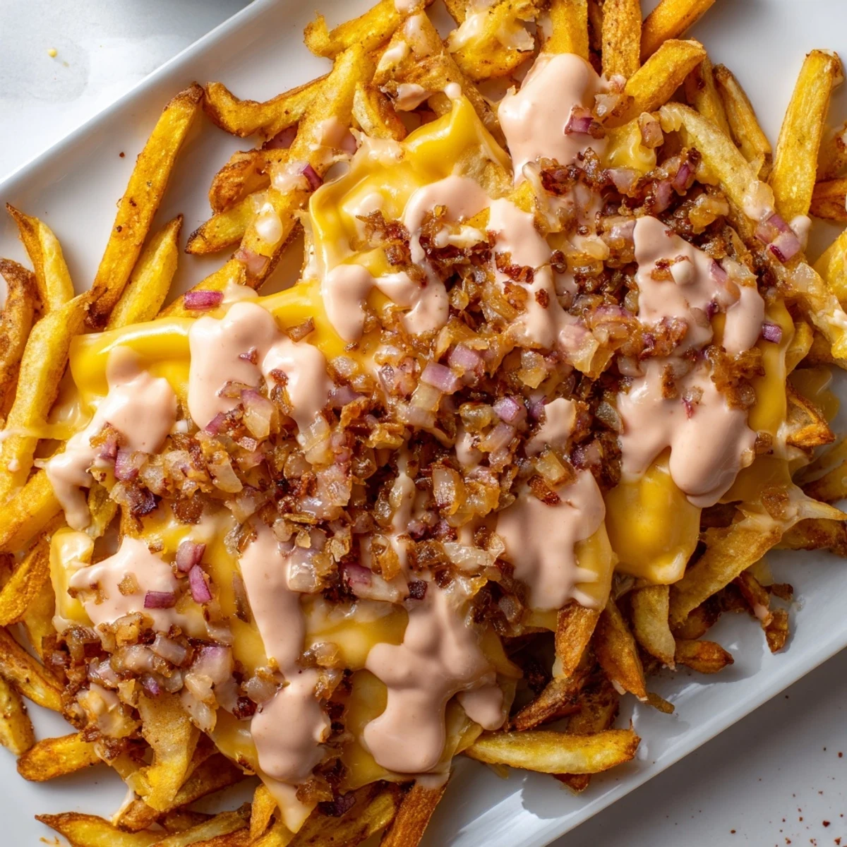 In-N-Out Animal Style Fries topped with tangy special sauce and gooey melted cheese