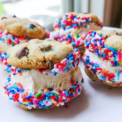 Patriotic Mini Ice Cream Sandwiches
